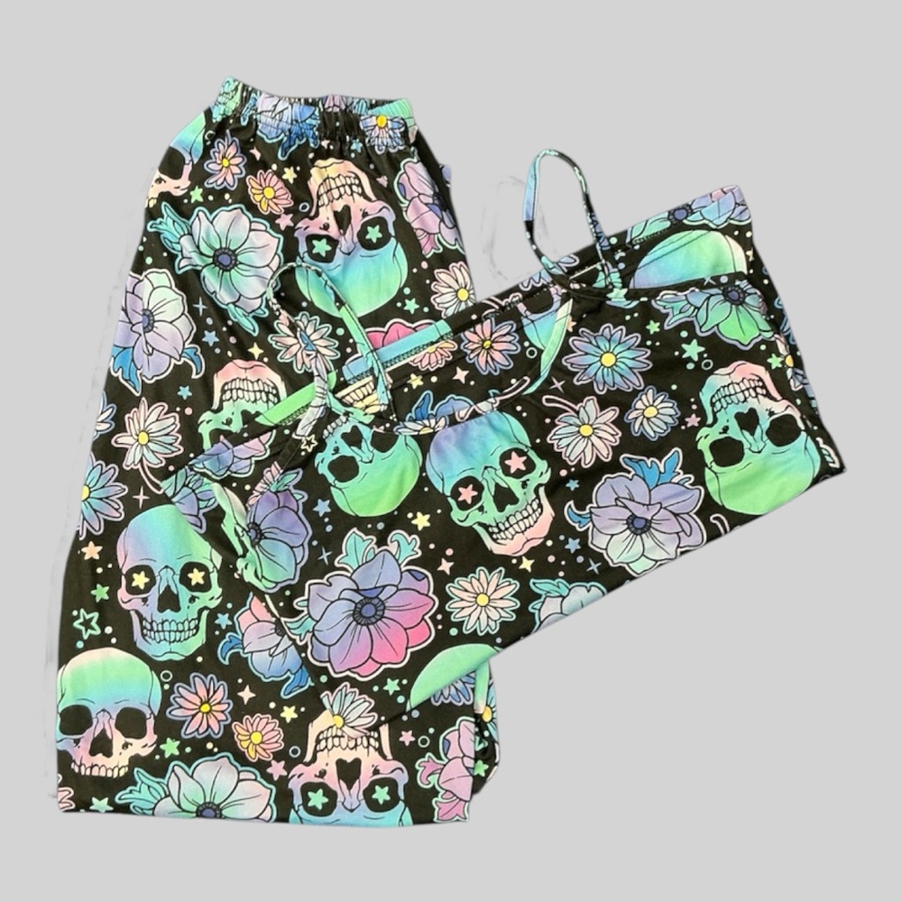 Floral Skull Pajamas